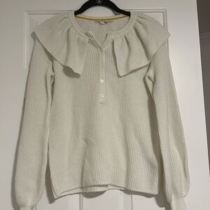 Boden Ruffle Collar Sweater